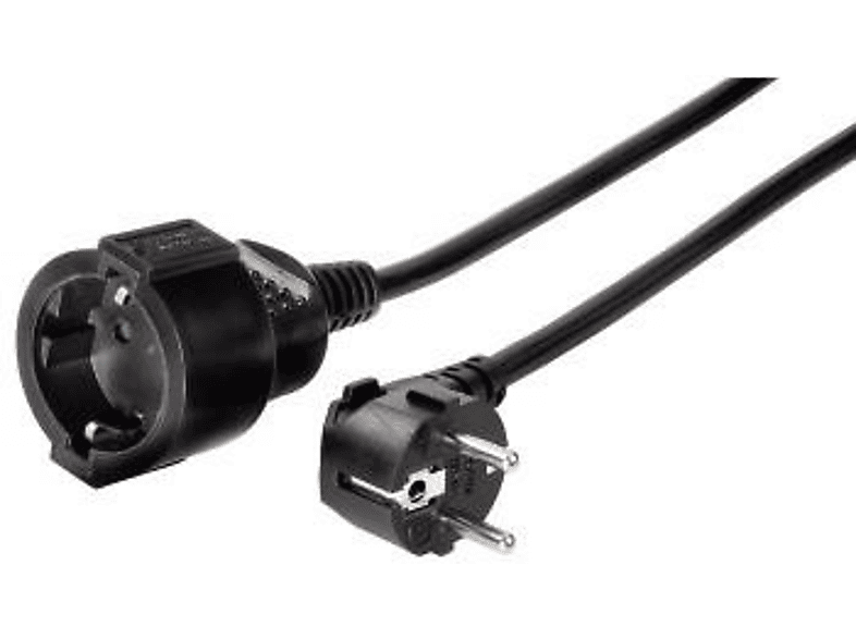 Alargador - Hama 00047870, 5 m, Toma de tierra, Negro