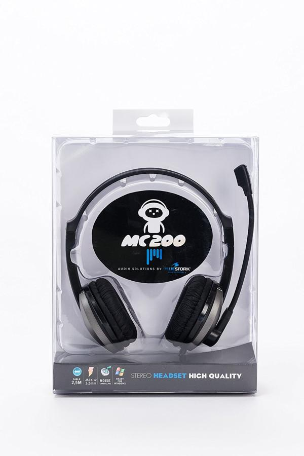 Auriculares - Bluestork BS-MC 200, Con cable, Micrófono