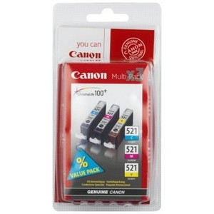 CANON 2934B010 Clı-521Cmy Murekkep Kartus Set