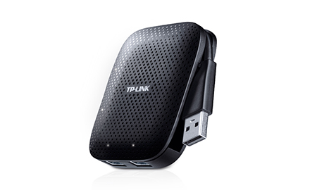 Siyah TP-Link USB wifi adaptörü.