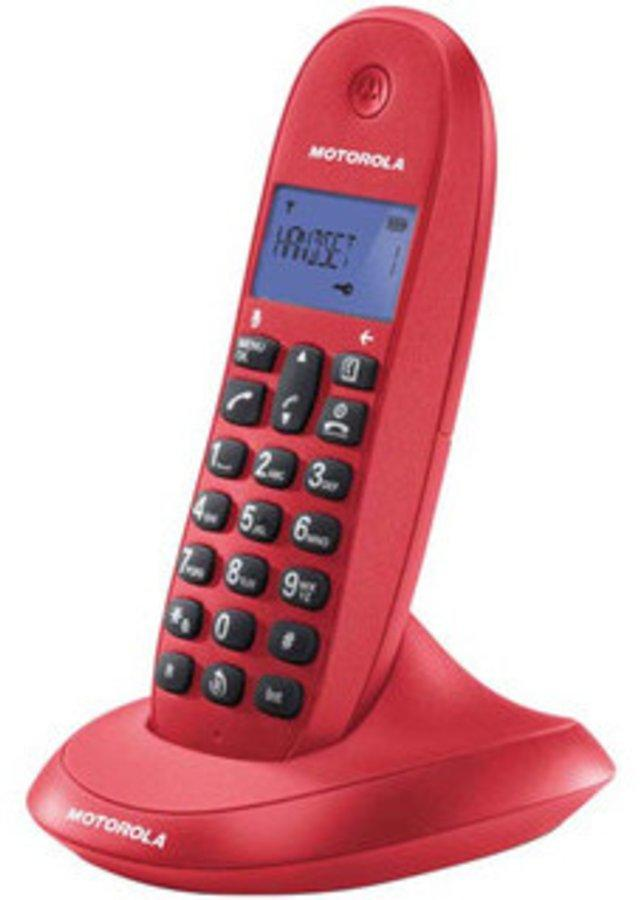 Teléfono Inalámbrico Motorola c1001lb c1001 telefono dect c1001lb+ cerezacon manos libres integrado mot31c1001lb+ rojo c1001l