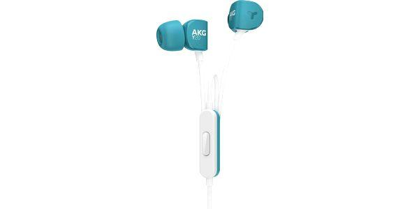 Auriculares de botón - AKG Y 20U Turquesa, Blanco, Intraaural, Dentro de oído auricular