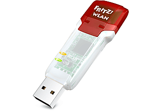 AVM AVM FRITZ!WLAN Stick AC 860 - Adattatore WiFi (Trasparente/Rosso)