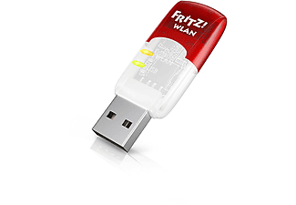 AVM FRITZ!WLAN Stick AC 430 MU-MIMO - WLAN-USB-Adapter (Transparent/Rot)