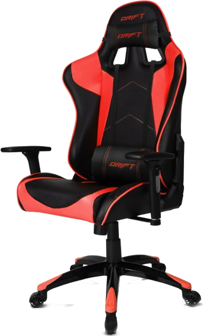 Silla Gaming Drift dr300 reposabrazos 3d clase 4 asiento basculante rojo dr300br profesional polipiel piston altura regulable respaldo reclinable cojines lumbar y cervical color negrorojo para videojuegos de pc nox 150