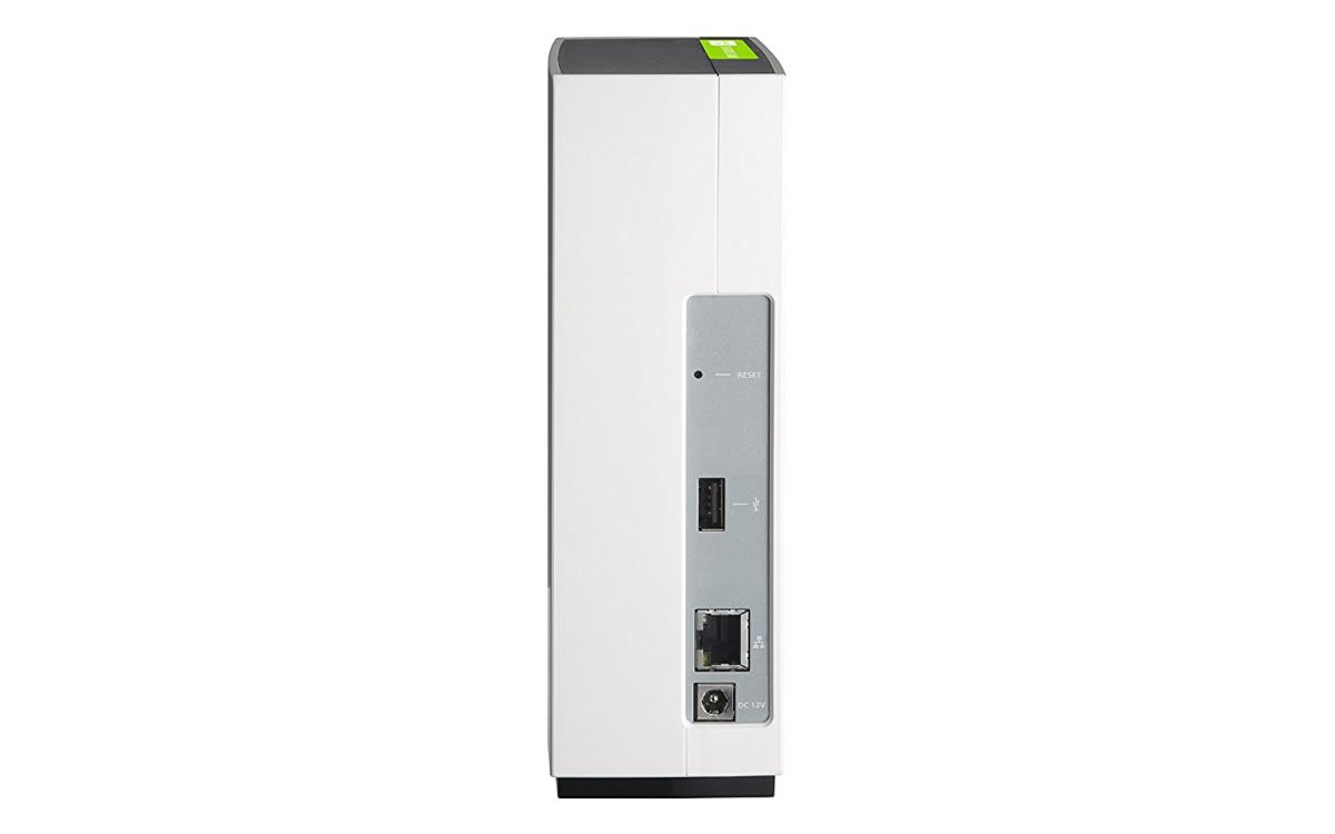 Servidor NAS - Qnap TS-128, 1 Bahía, 1 GB RAM, Procesador 2 núcleos, USB, Blanco