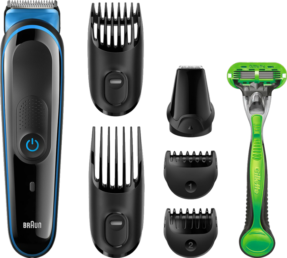 Afeitadora - Braun MGK3040, Multifunción, Set de afeitado 7 en 1, 13 longitudes