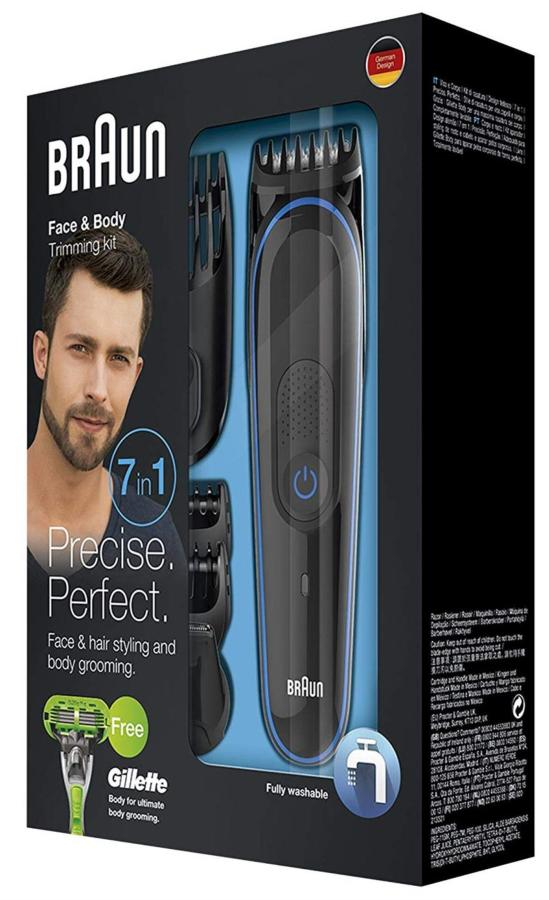 Afeitadora - Braun MGK3040, Multifunción, Set de afeitado 7 en 1, 13 longitudes