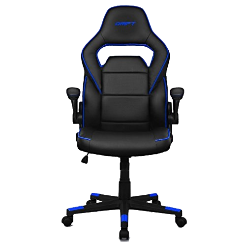 Silla gaming - Drift DR75, Inclinable 15º, Reposabrazos regulable, Negro y azul