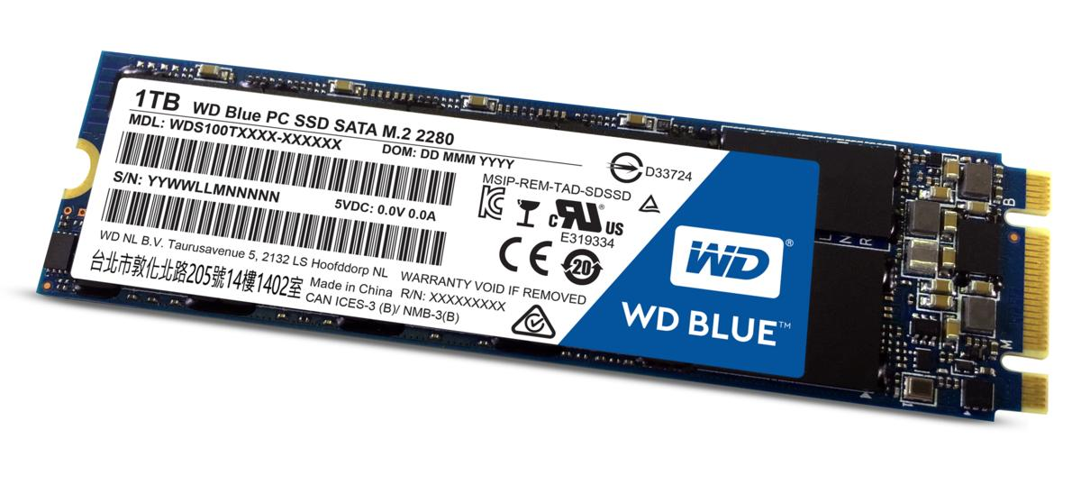 Disco Duro SSD/M2 de 1 TB - Western Digital WDS100T1B0B Blue SSD, SATA III, M.2 2280