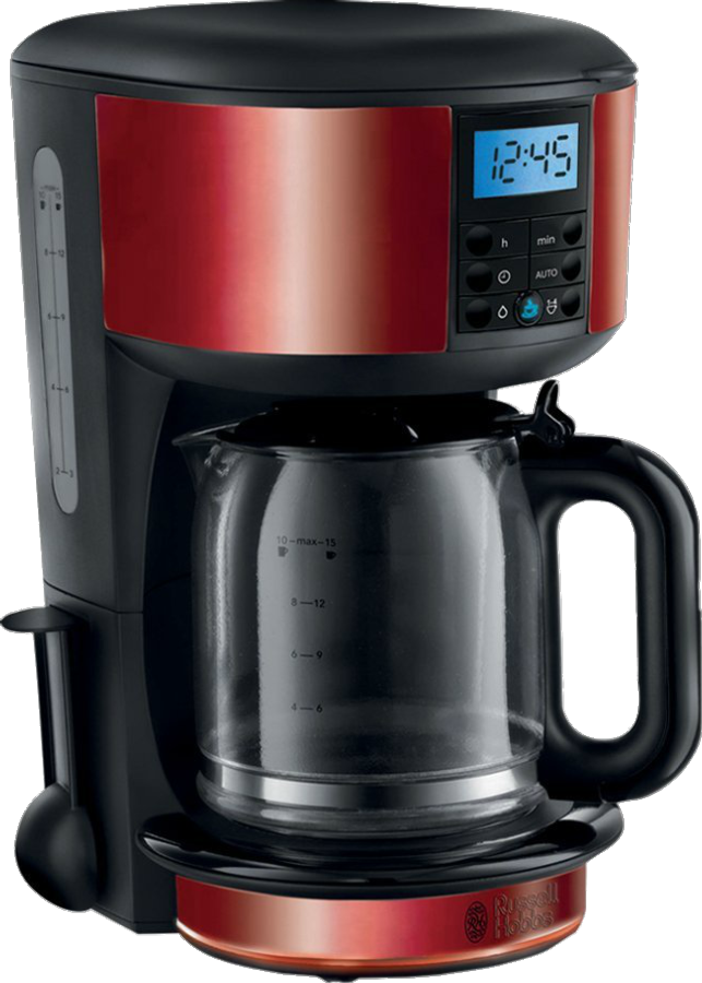 Cafetera de goteo - Russell Hobbs Legacy, Depósito 1.25L, 1000W, Rojo