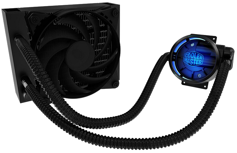 Ventilador de CPU - Cooler Master MasterLiquid Pro 120, LED azul, 6-30 dBA