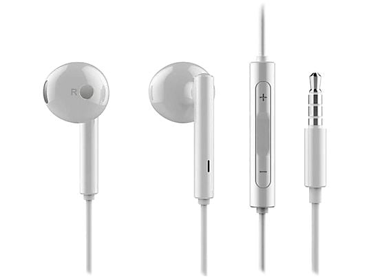 Auriculares de botón - Huawei Am115, Jack 3.5mm, 1.2m, Blanco