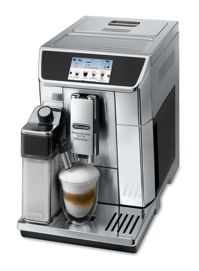 Cafetera Delonghi Primadonna elite experience ecam650.85.ms 19 bar 13 niveles molienda robot longhi 650.85.ms 1450 w 2 grano para espresso y capuchino acero inoxidable metal