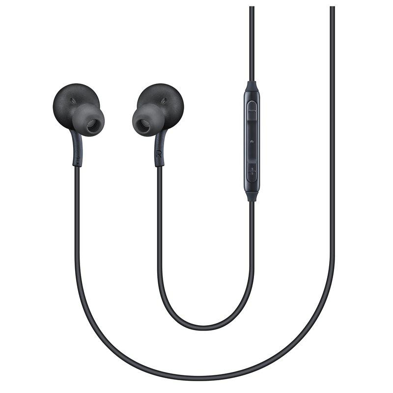 Auriculares de botón - Samsung in-ear AKG, Con micrófono, Negro/Gris