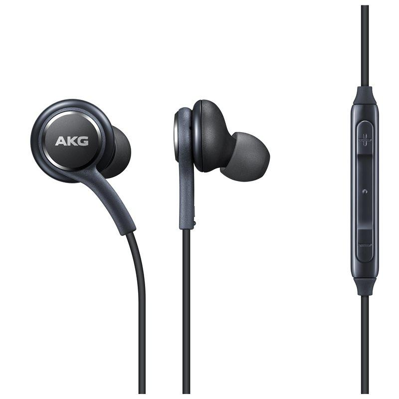 Auriculares de botón - Samsung in-ear AKG, Con micrófono, Negro/Gris