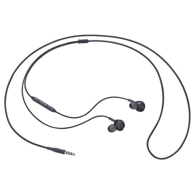 Auriculares de botón - Samsung in-ear AKG, Con micrófono, Negro/Gris