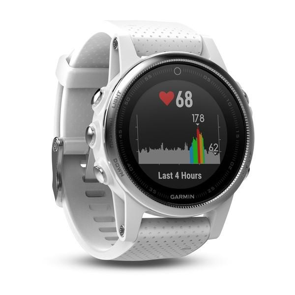 Reloj deportivo - Garmin Fenix 5S, Plata, Bluetooth, GPS, Frecuencia cardíaca, Diámetro 42 mm