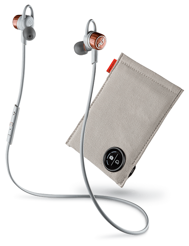 Auriculares deportivos - Plantronics BackBeat Go3, De botón, Bluetooth, Gris + Funda carga