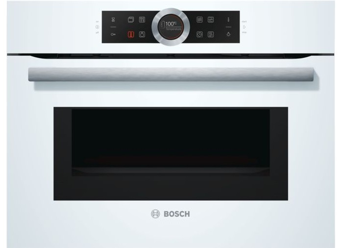 Horno Compacto Bosch serie 8 cmg633bw1 con microondas blanco 900w multifunción integrable 6 programas 45 59.5 900 45l 60x45cm