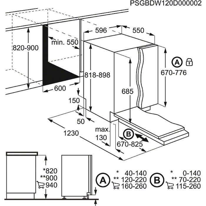 Lavavajillas - AEG FSE63700P, 15 servicios, Inicio Diferido, Cestos Flexi-form, Clase