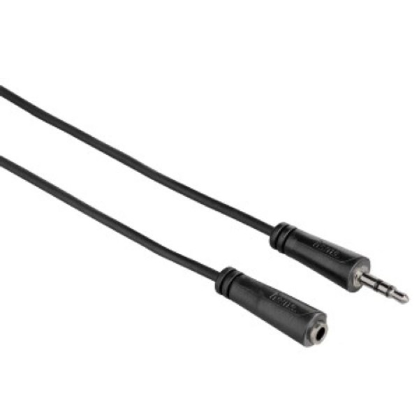 Cable Audio - Hama 122315, Alargador de Mini jack 3.5mm (macho a hembra)