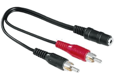Cable adaptador  Hama 122375, 2 RCA Macho con salida Jack 3.5mm hembra