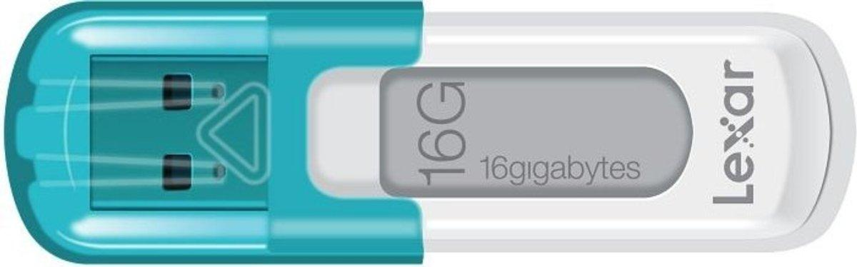 Pendrive de 16Gb - Lexar LJDV10-16GABEU, USB 2.0, tapa, color azul