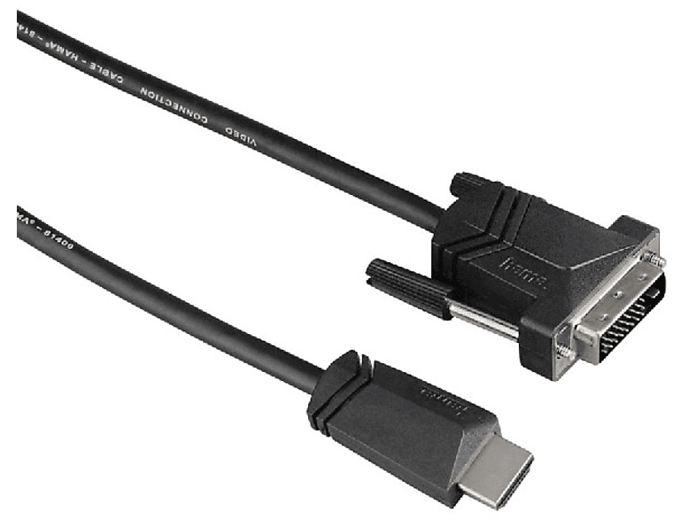 Adaptador de cable de vídeo Hama 7122130, 1.5m, HDMI-DVI-D Negro