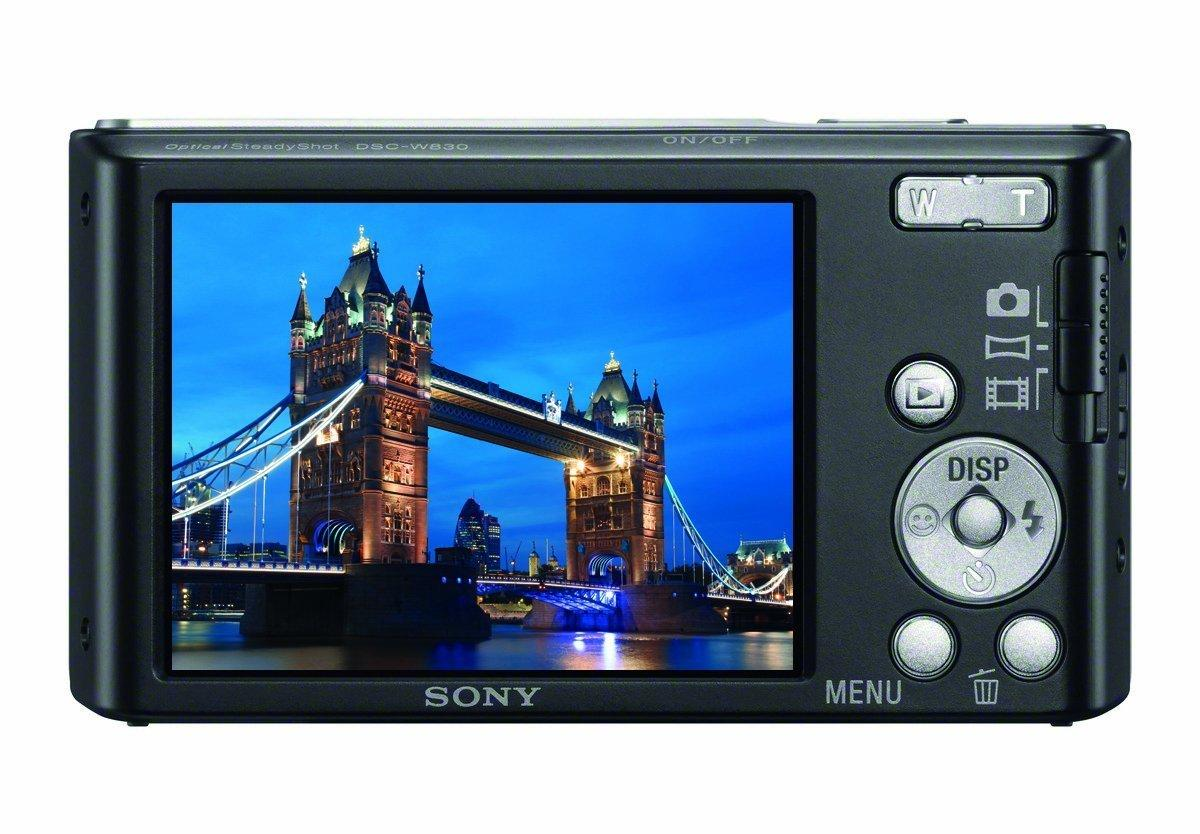 Cámara - Sony Cyber-shot DSC-W830 Negro, 20Mp, HD, Kit con funda y tarjeta SD de 8 GB