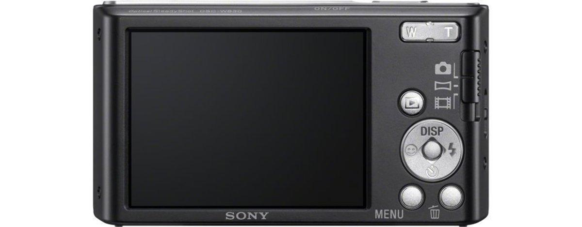 Cámara - Sony Cyber-shot DSC-W830 Negro, 20Mp, HD, Kit con funda y tarjeta SD de 8 GB