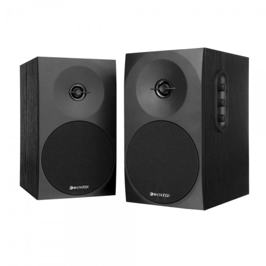 Woxter Dynamic Line 410 – altavoces 2.0 autoamplificados 150w de potencia madera woofer 4 pulgadas 2 tweeter 3.5 mm rca control volumen agudos graves dl410 150