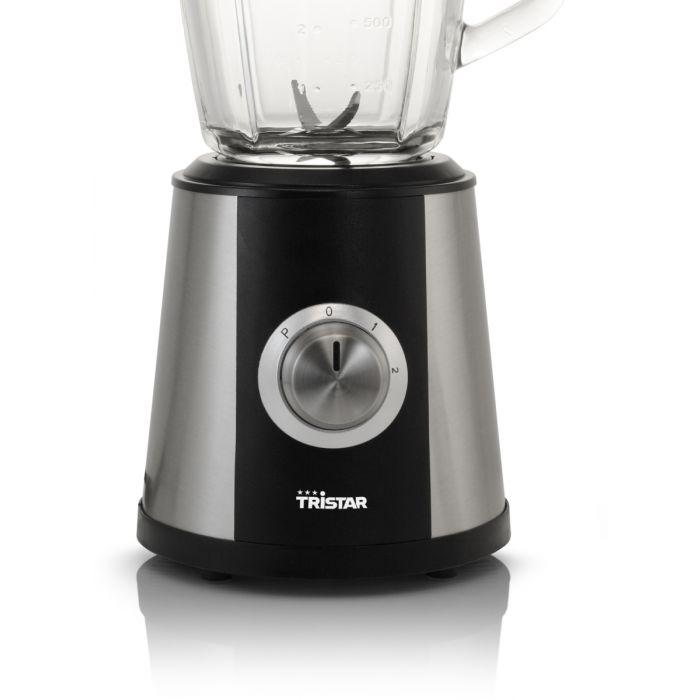 Batidora de vaso - Tristar BL 4430, 500 W, 2 velocidades, Cuchillas acero, Base antideslizante,