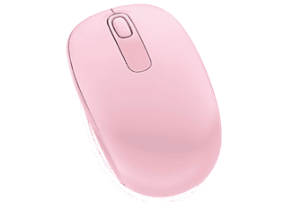 Ratón inalámbrico - Microsoft Wireless Mobile Mouse 1850, 1000 ppp, Nano transceptor Plug-and-go, Rosa