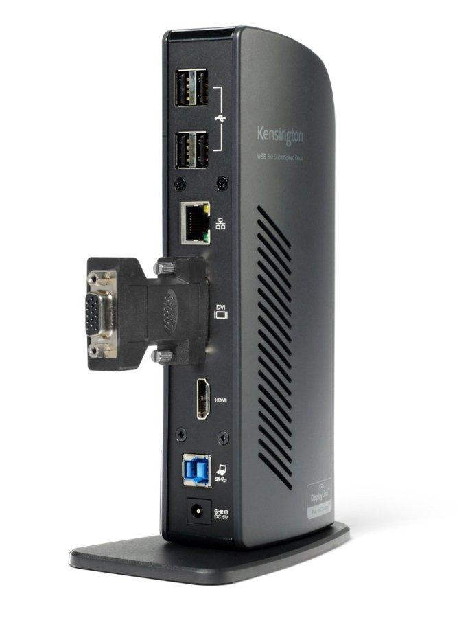 Base de carga - Kensington sd3500v, USB 3.0, Gigabit Ethernet, color negro