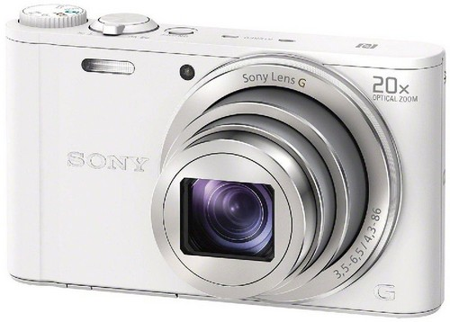 Cámara - Sony DSC-WX350, WiFi, NFC, 18.2Mp, zoom óptico 20x, Blanco
