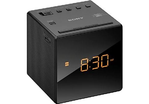 Despertador  Sony ICF-C1B, Radio AM/FM, Alarma, Batería de reseva, Negro