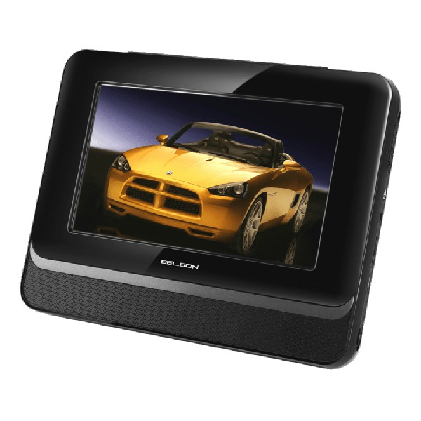 DVD portátil - Belson BS118, Reproducción DVD, USB/SD, Pantalla 7"