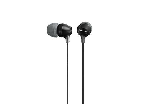Sony MDR-EX15AP Auriculares internos con cable y micrófono, color negro