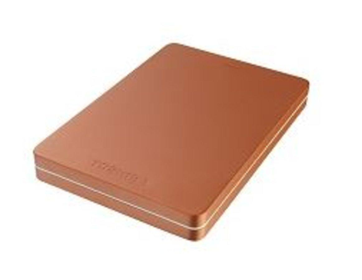 Disco duro de 500 Gb - Toshiba Canvio Alu, externo de 2,5 pulgadas, USB 3.0, rojo metalizado