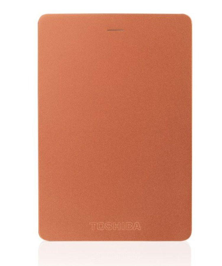 Disco duro de 500 Gb - Toshiba Canvio Alu, externo de 2,5 pulgadas, USB 3.0, rojo metalizado