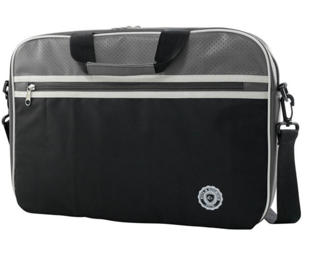 Maletín para portátil - E-vitta Retro Bag, gris, interior acolchado