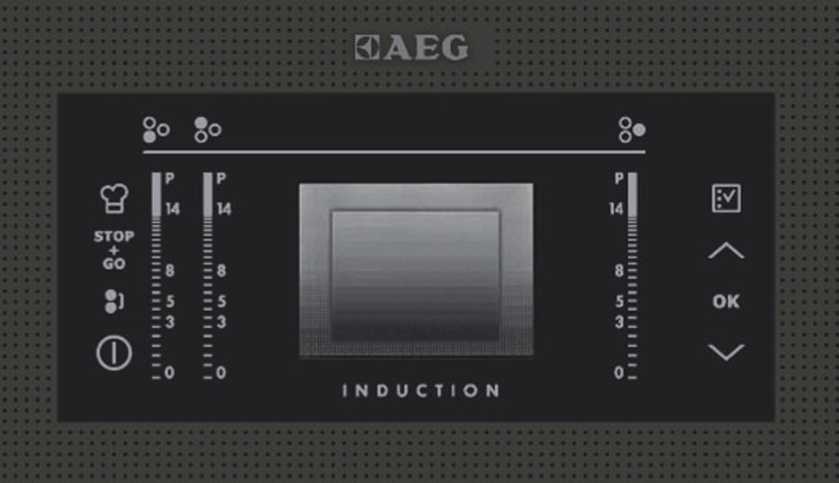 Encimera - AEG HK 693320 FG, Inducción, 3 zonas de cocción, Control de temperatura aceite