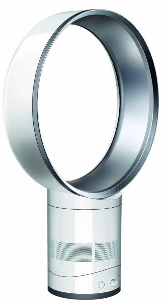 Ventilador sin aspas de sobremesa - Dyson AM06 Blanco/Plata, Tecnología Air Multiplier, Control