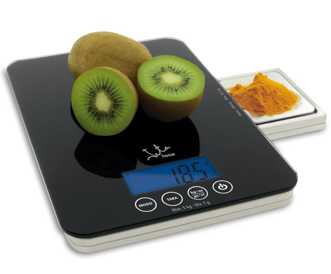 Balanza de cocina Jata Hogar 770 DOBLE PLATAFORMA Peso máximo 5Kg, Escala  de medición 1g,
