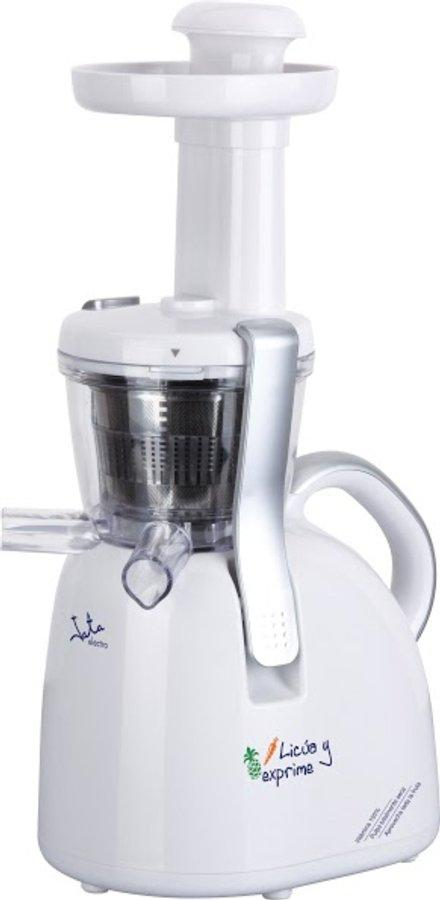 Licuadora Jata Li595 200w lenta y continua 3 posiciones filtro acero inoxidable desmontable base antideslizante 70 revoluciones por minuto extractor potencia blanco exprimidora 200 800 ml