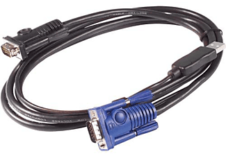 APC - Cable de teclado / vídeo / ratón (KVM) - 4 PIN USB tipo A, HD-15 - HD-15 - 1