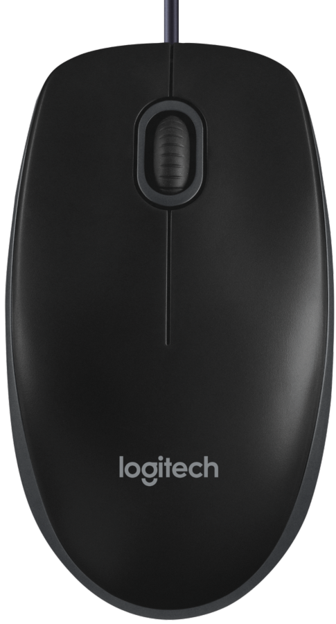 Ratón - Logitech B100, ratón óptico, Ambidiestro, 3 botones, Windows, Mac, Linux, Negro