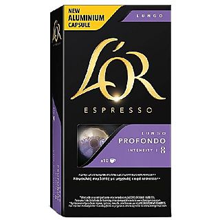 Cápsulas monodosis - L'OR LUNGO PROFONDO, pack de 10, compatible Nespresso