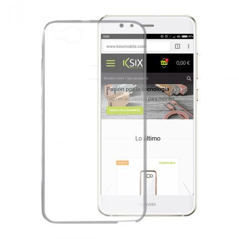 Funda - Ksix Flex Ultrafina, Huawei P10 Lite, TPU, Anti-resbaladiza, Transparente